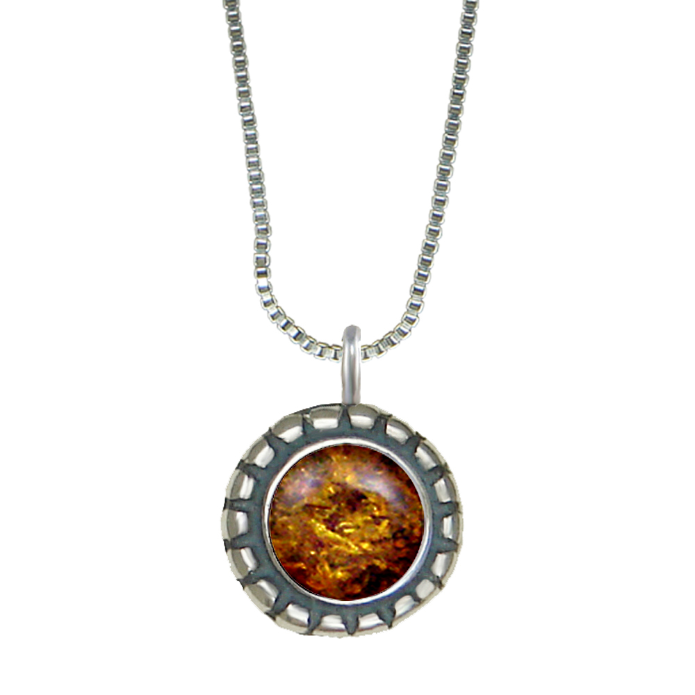 Sterling Silver Little Amber Pendant Necklace